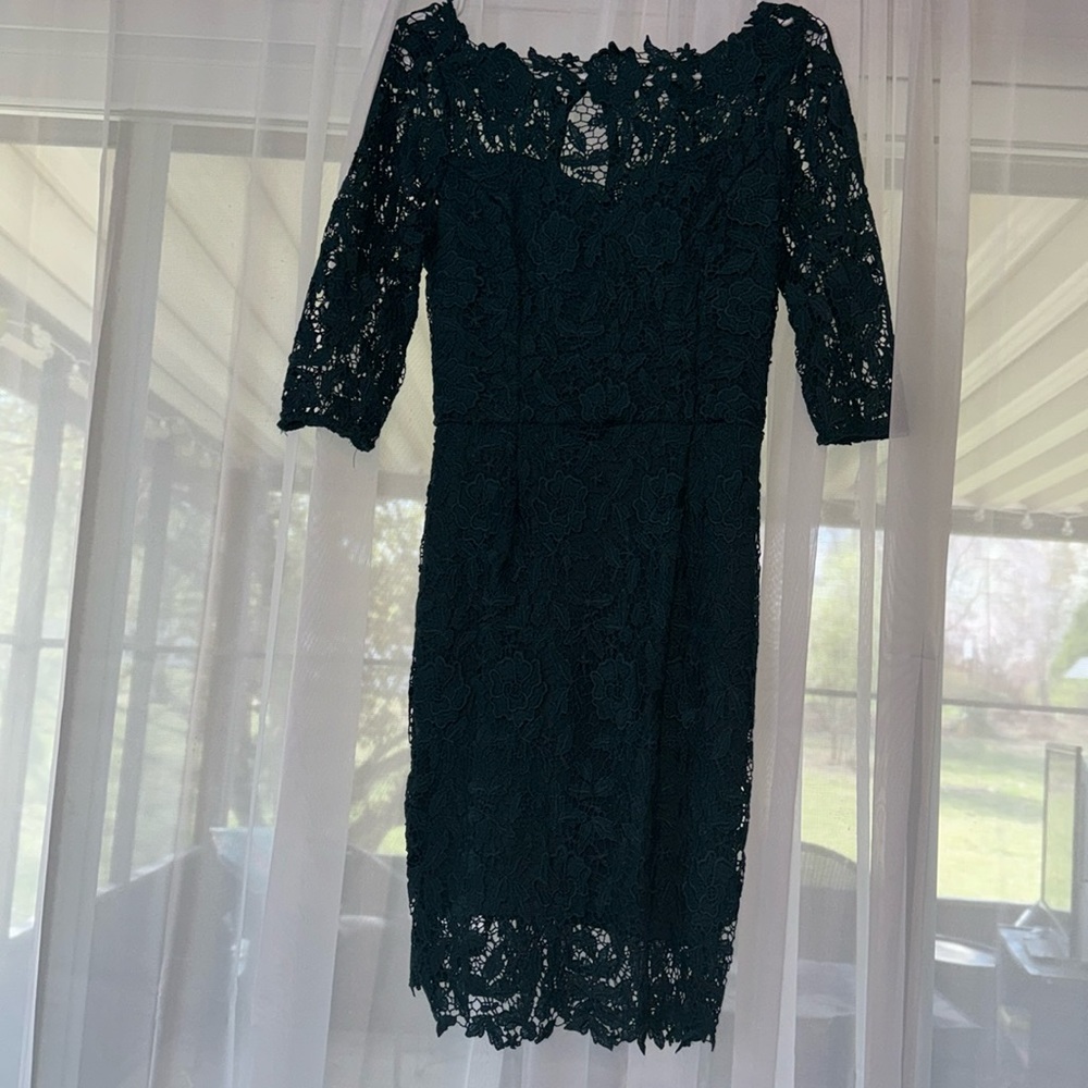 Green lace dress